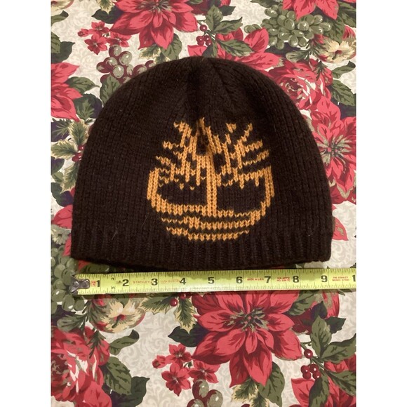 Timberland Ragg Wool Vintage Beanie Skull Cap Winter Stocking Cap Brown OSFA - Picture 10 of 10